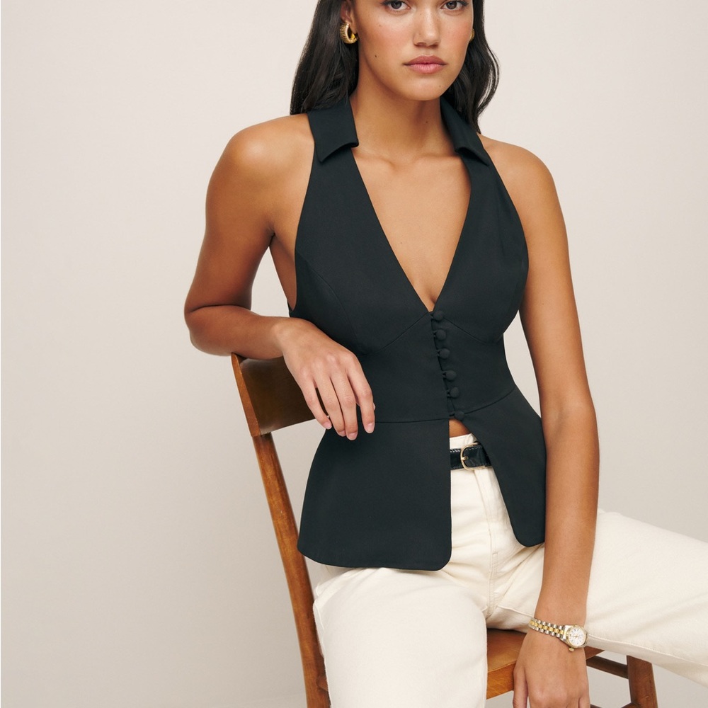 Black Button Up Top